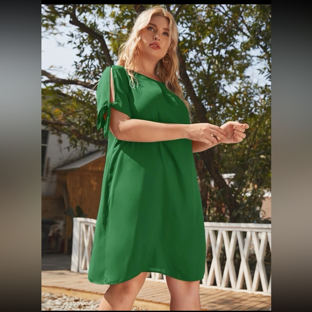 Beautiful Green Summer Dress 2x